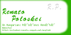 renato poloskei business card